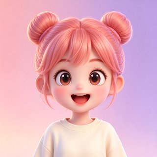 meimodu人设桃桃元气萌妹3D卡通头像